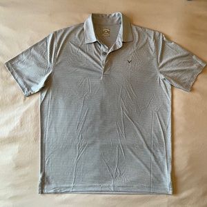 Callaway Mens Medium  Gray Polo Opti-Dri Golf Shirt